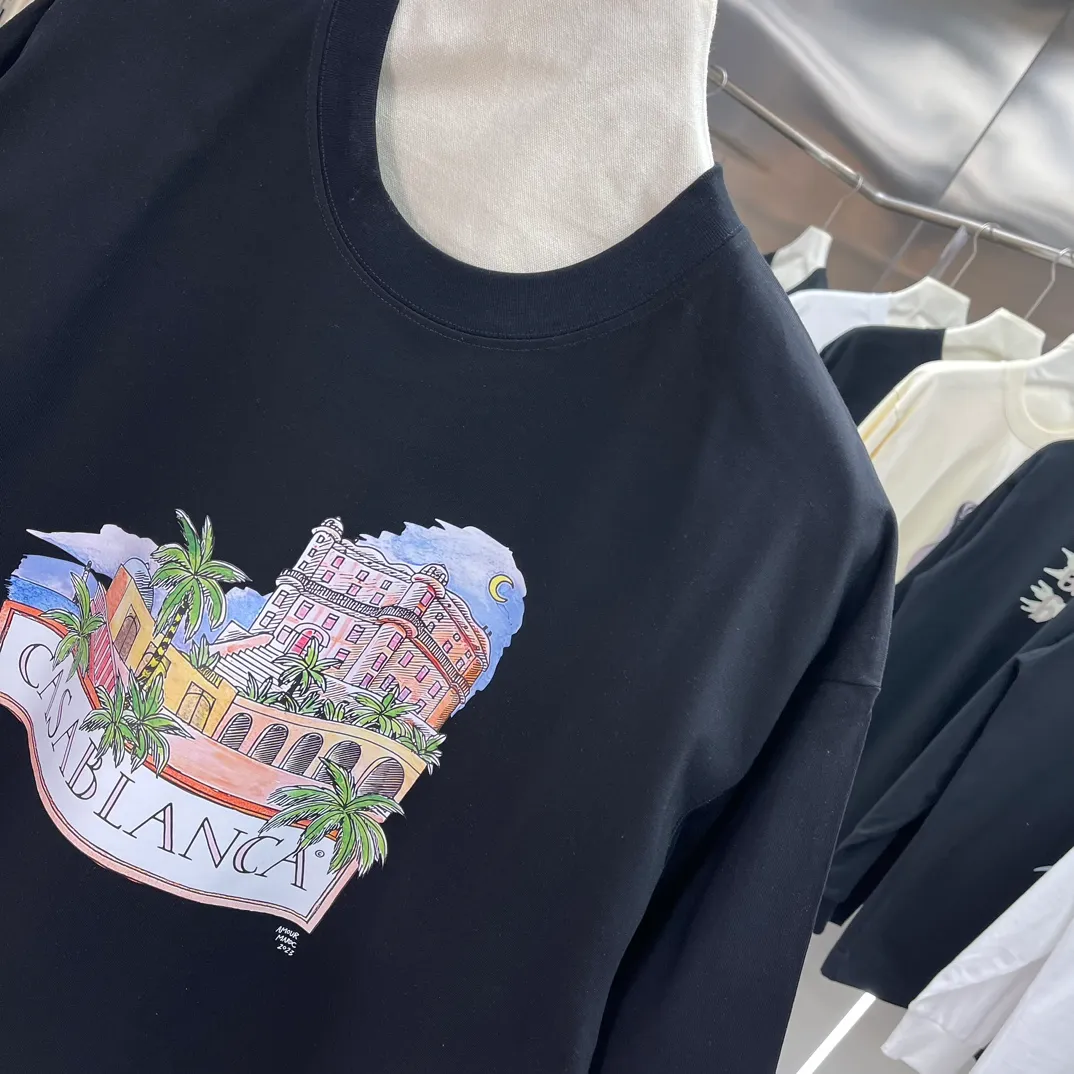 Casablanca Classic Series T ， ， 。 ， Classic ， In Stock ！ ：White Black Size：S M L XL XXL